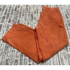 VTG‎ Rigoletto Orange Jeans Men's 36x32  Straight Leg Baggy Carpenter 90's